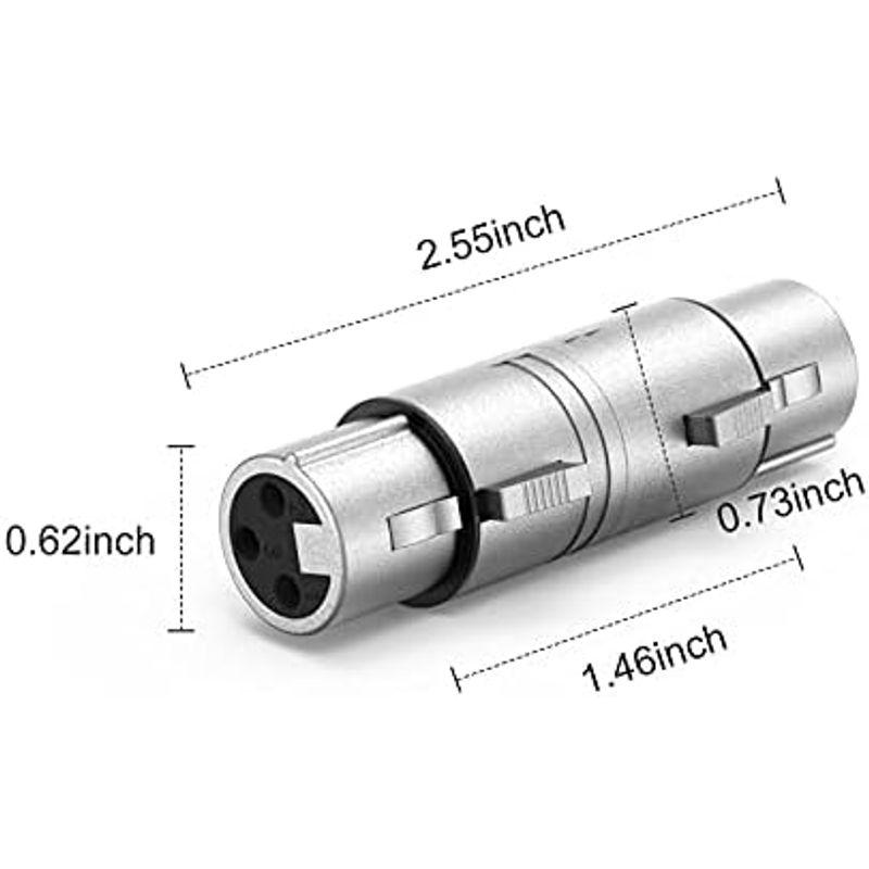 XLR, CableCreation キャノンケーブルXLR 3 Pinメス- 3ピンメス キャノンコネクタ マイクロフォン変換アダプタ｜wing-of-freedom｜12