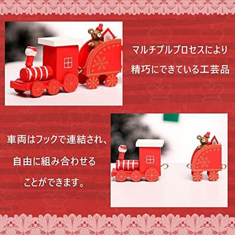 Abuqino クリスマス 飾り オーナメント 置物 サンタクロース 可愛い 列車 クリスマス プレゼント ギフト 雑貨 装飾 おもちゃ 贈｜wing-of-freedom｜02