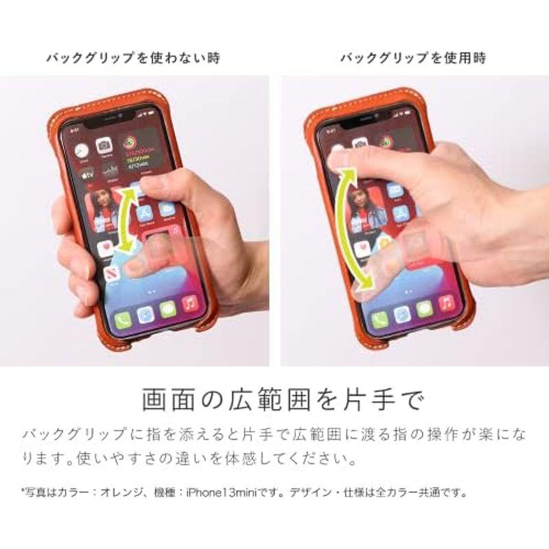 HUKURO iPhone13 Pro Max 用 ケース 革 (右手持ち, ライトブラウン)｜wing-of-freedom｜15