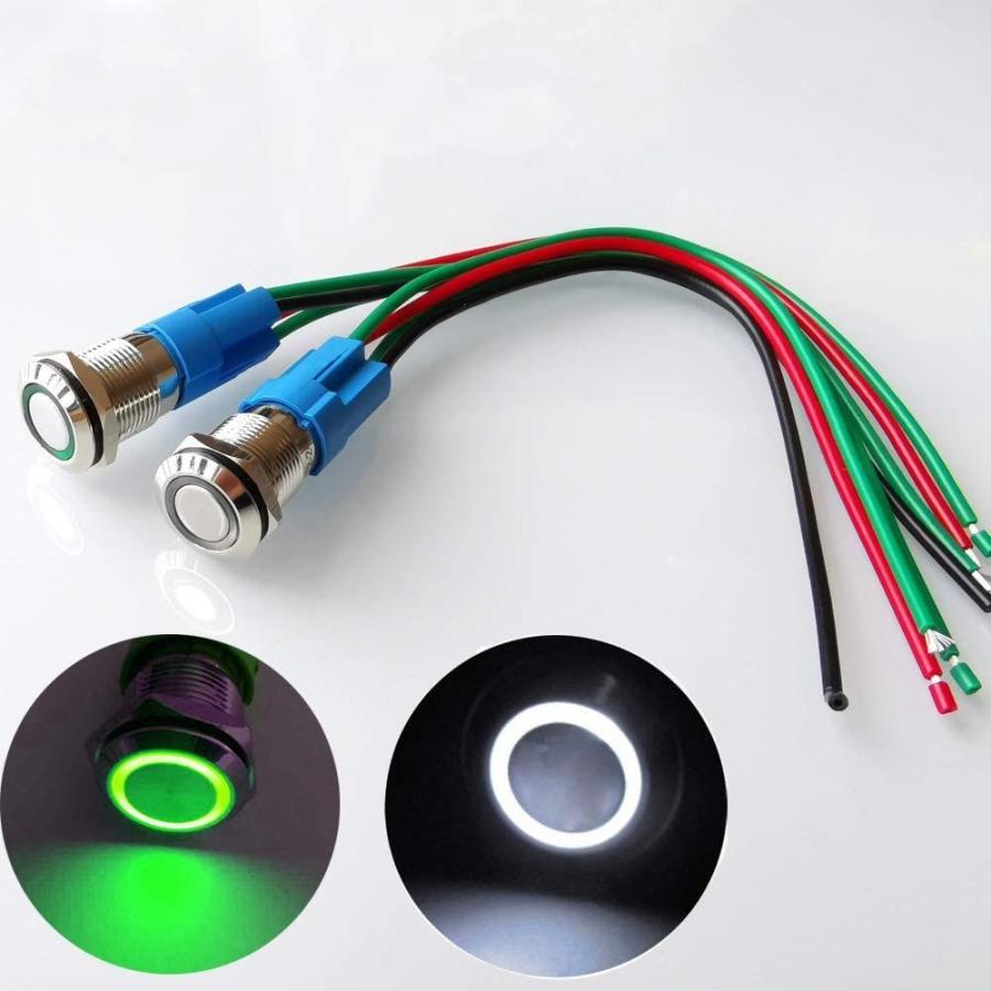 Kiligen 2個 12mmステンレス製瞬時押しボタン12V-24V 3A LED SPSTオンオフ防水ボタン(ワイヤーソケットプラグ付き :20210923141704-01739:ウィングトッポギ - 通販 - Yahoo!ショッピング Kiligen 2個 12mmステンレス製瞬時押しボタン12V-24V 3A LED SPSTオンオフ防水ボタン(ワイヤーソケットプラグ付き :20210923141704-01739:ウィングトッポギ - 通販 - Yahoo!ショッピング