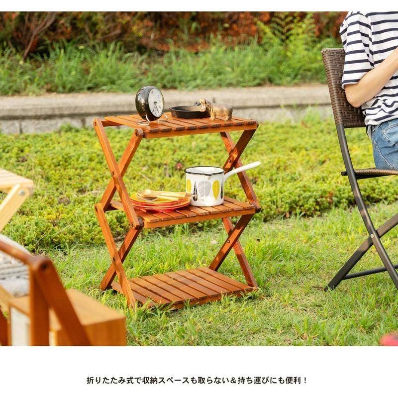 コーナン オリジナル LIFELEX 折り畳み式木製ラック W460 (3段)｜wing-toppogi-store｜05
