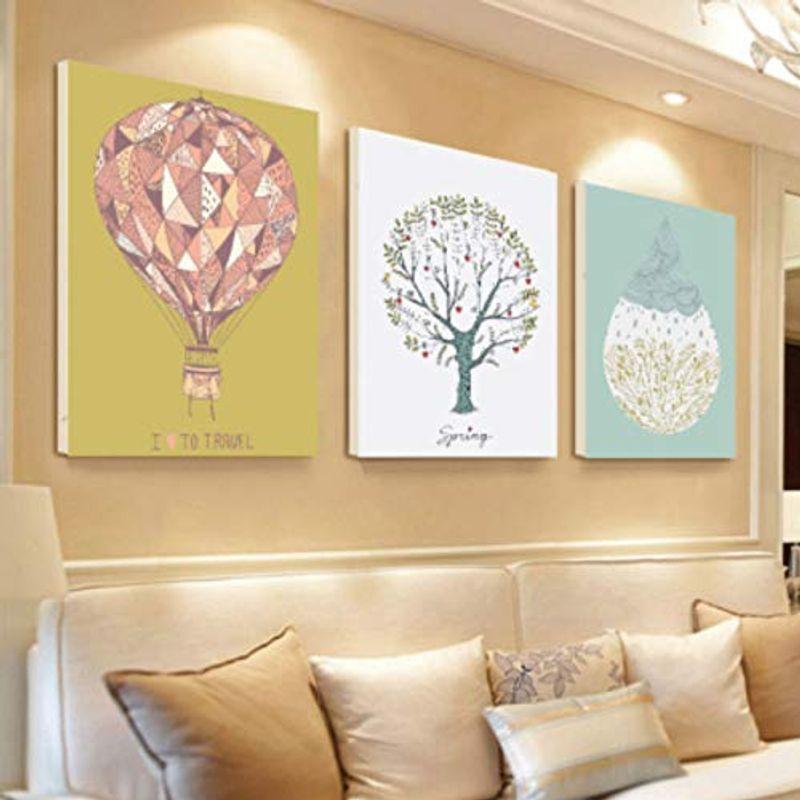 Mirai 3枚セット アートパネル アート インテリア ポスター おしゃれ 壁掛け 気球 木 花 抽象画 風水 絵画 玄関 寝室 リビング 限定販売
