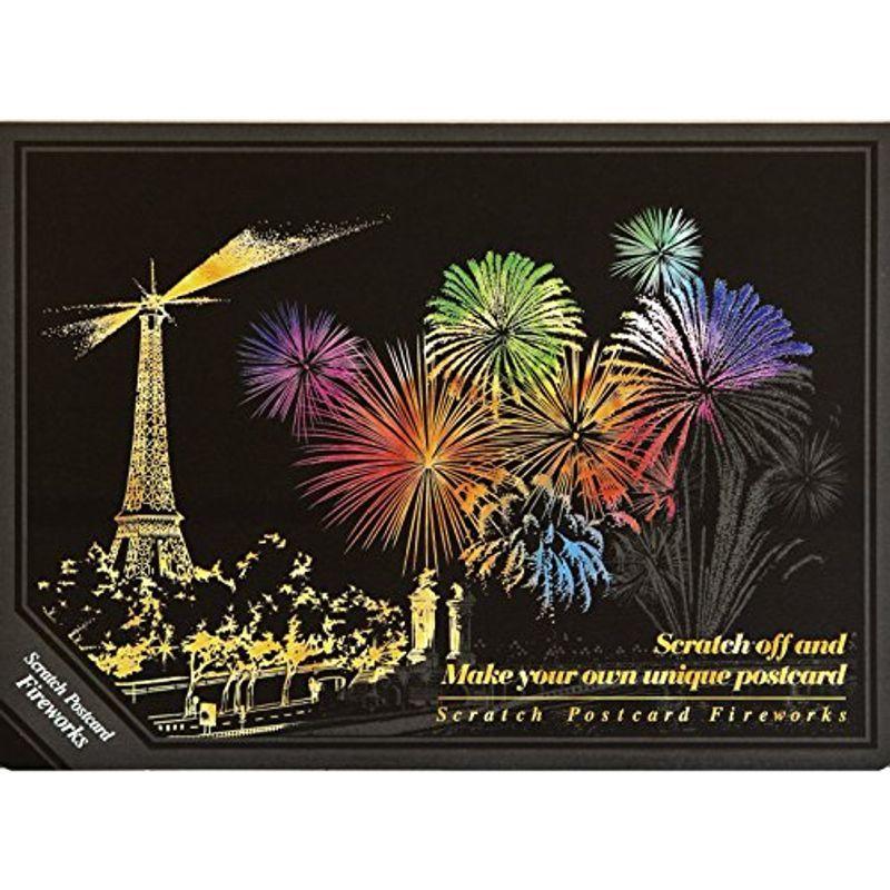 ラゴデザイン スクラッチポストカード 花火 Pc Fw スクラッチポストカード4枚 封筒1枚 スクラッチスティック1本 日本正規品 新品本物