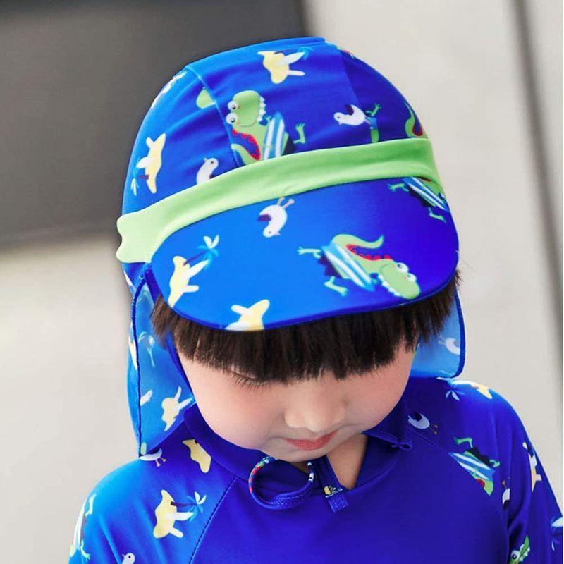AOIREMON ベビー 子供水着 帽子 水泳キャップ 日焼け予防 6種デザイン 限定タイムセール UVカット 海遊び 水泳 旅行 顔と首を守る