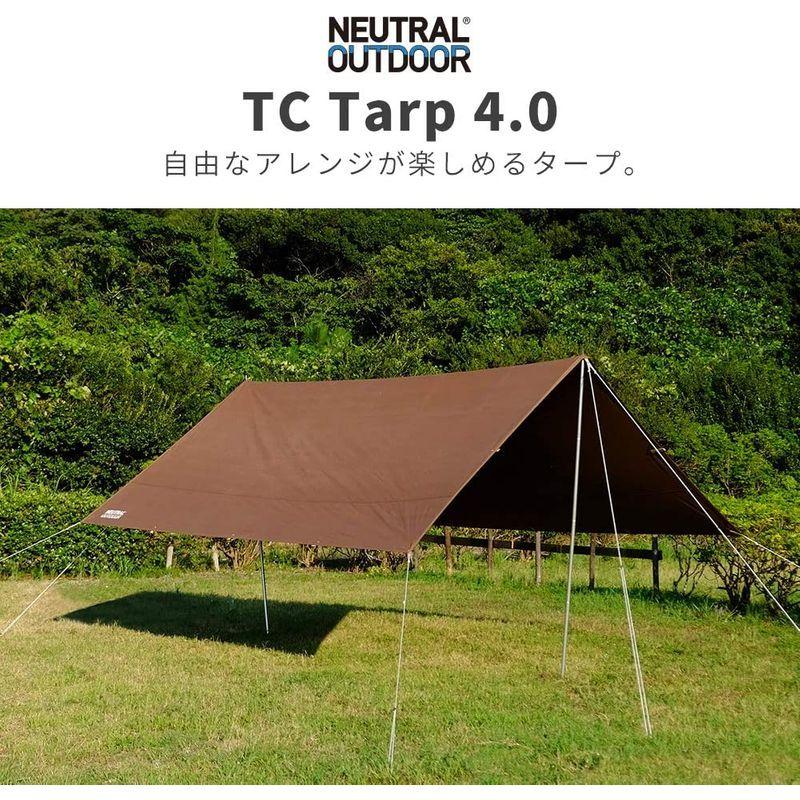 NEUTRAL OUTDOOR(ニュートラルアウトドア) タープテント TC タープ 4.0 ブラウン 4?8人用 収納袋付き NT-TA1 8人用 OUTDOOR ニュートラルアウトドア タープテント TC タープ ブラウン 収納袋付き NT TA1 展開サイズ