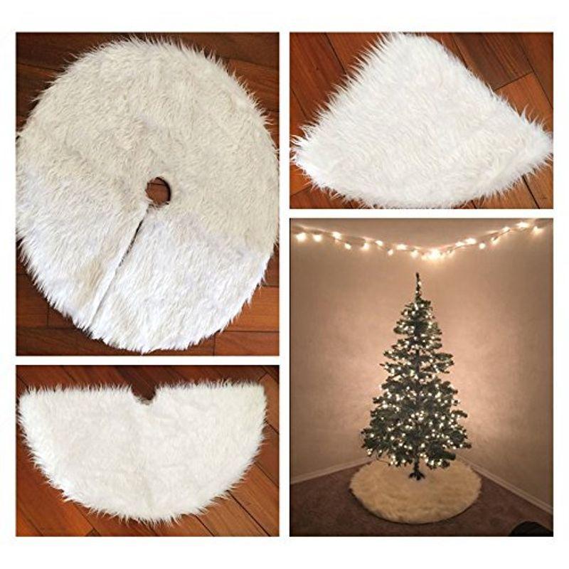 90cm クリスマスツリースカート クリスマス飾り 円形 サンタクロースツリースカート ホワイト ツリー下用 可愛い 豪華 ベースカバー オ 96 Off