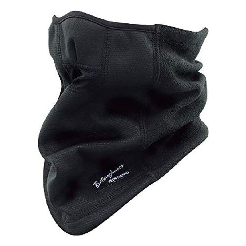 おたふく手袋 冬用ネックウォーマー 発熱 防風 保温 ハーフフェイスタイプ メンズ JW-125 ブラック フリー