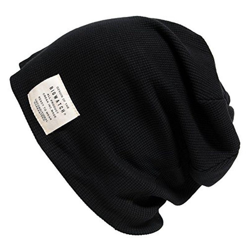 から厳選した ビッグワッチ 帽子 大きいサイズ サーマル リバーシブル ニットキャップ ブラック P 11 メンズ