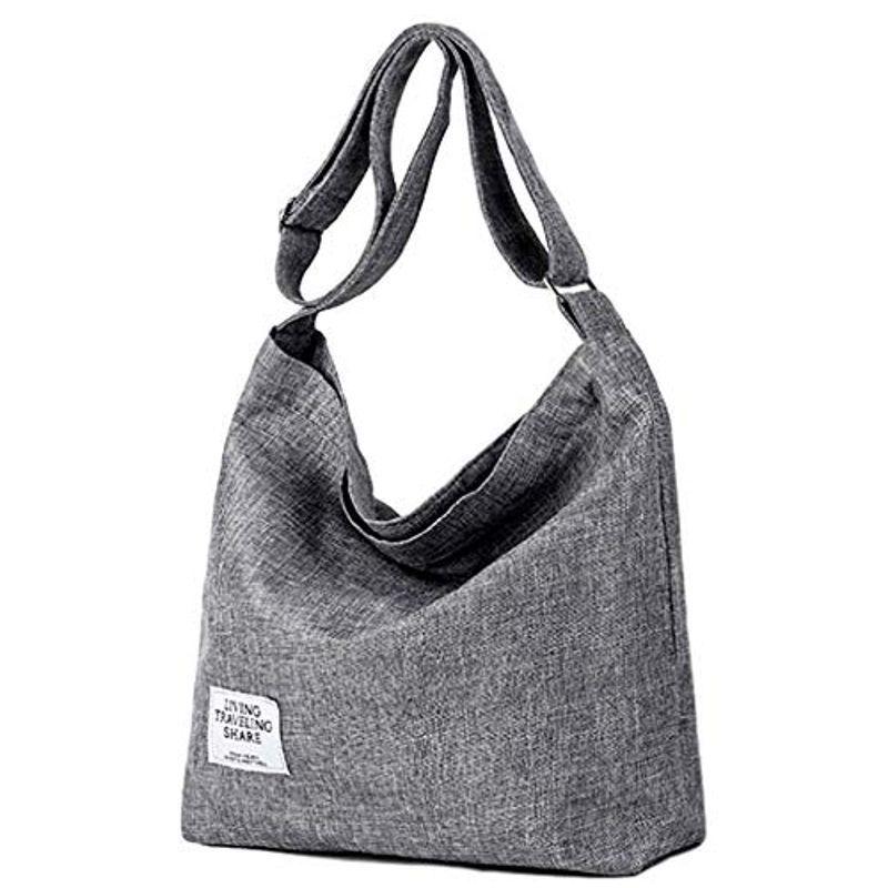 最新発見 アクアミー トートバッグ キャンバスバッグ 斜め掛け ファスナー付き 通勤 学生 大容量 グレー Wantannas Go Id