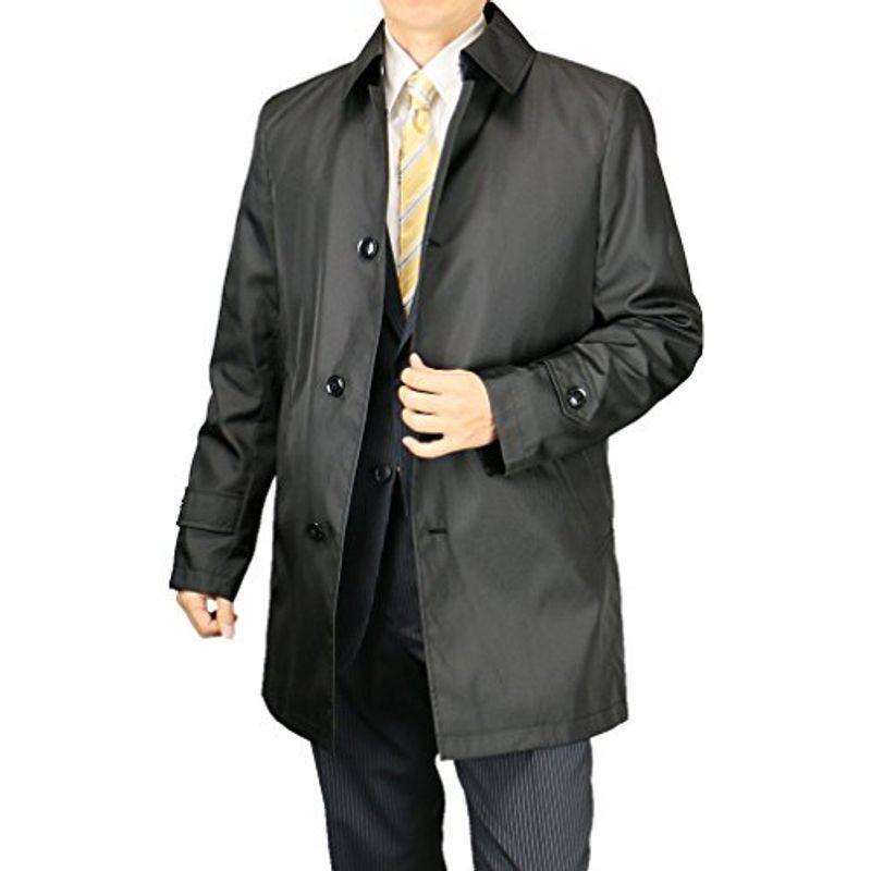 在庫あり 即出荷可 軽量 ビジネスコート メンズ スプリングコート 花粉つかない L 1黒 撥水 キルティングライナー 着脱ライナー 軽い コート アウター Smssvg Org