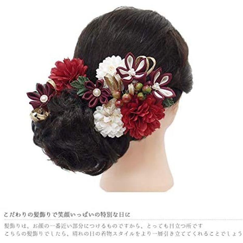 髪飾り 成人式 花 振袖 袴 ３点セット 赤 大人 浴衣 かんざし 簪髪型 ヘアスタイル ヘアアレンジ ドライフラワー No 9 35 ウィングトッポギ 通販 Yahoo ショッピング