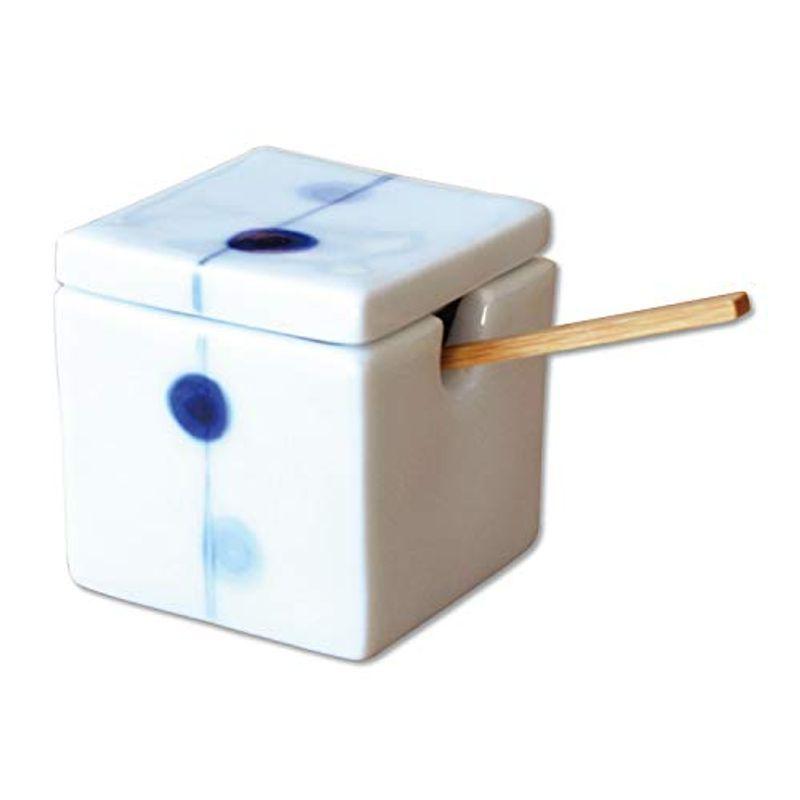 薬味入れ 陶器 竹サジ付き おしゃれ 有田焼 日本製 超爆安 まりも