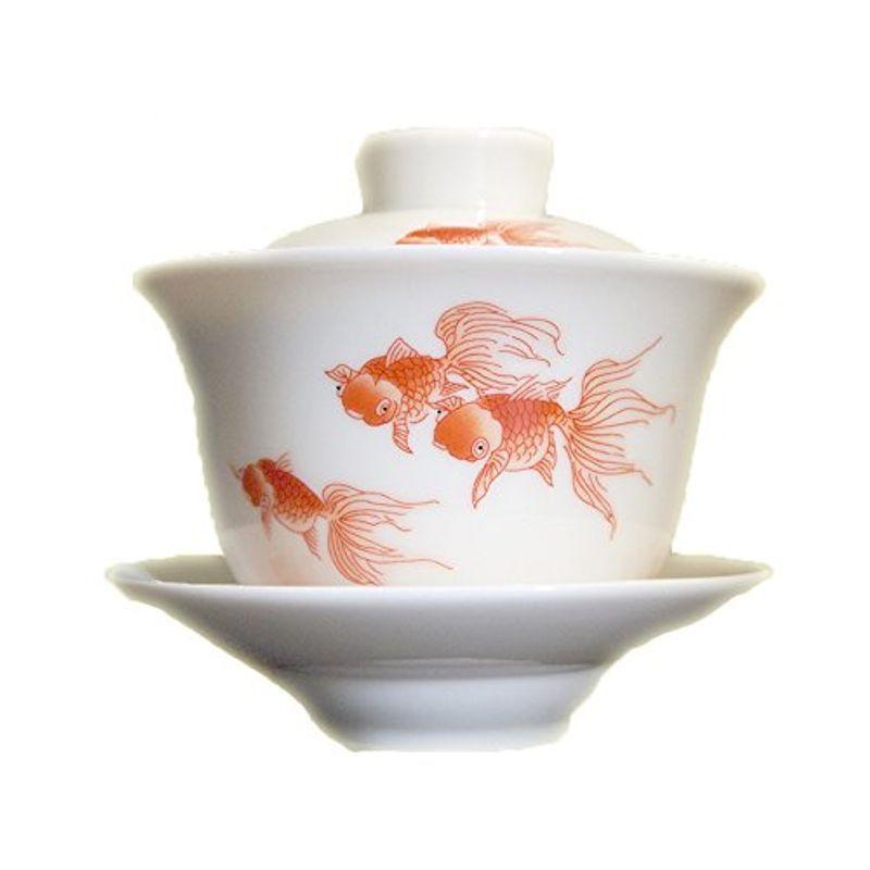 蓋碗 から厳選した 金魚 台湾茶器 茶碗 風清堂