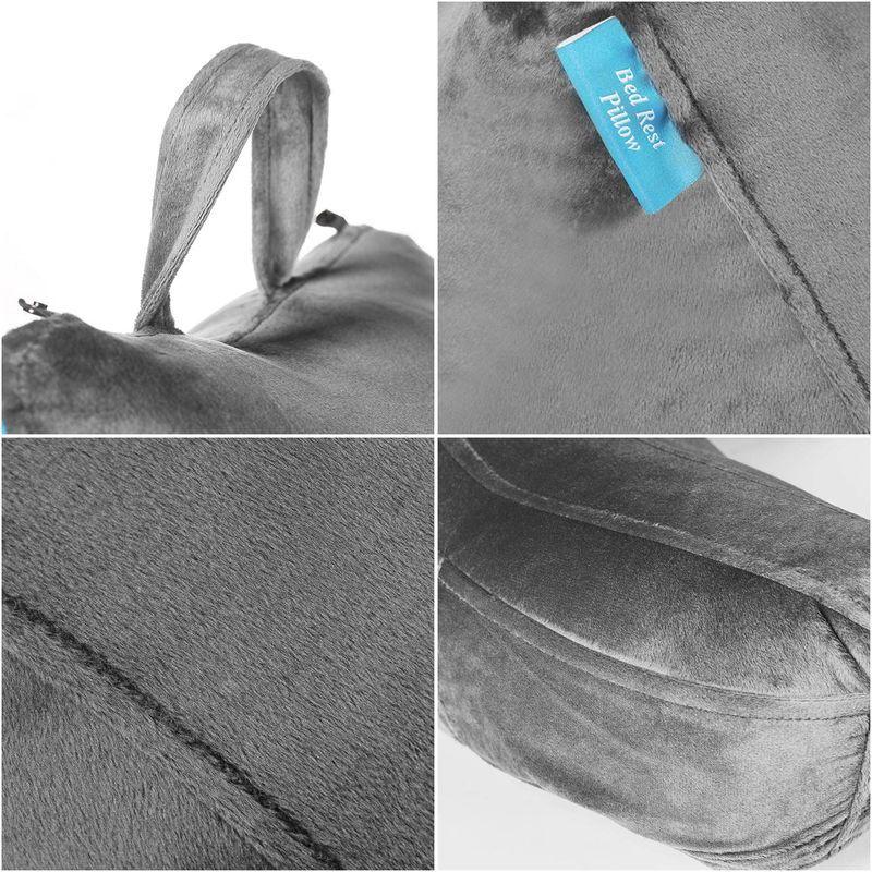 【推し】 ZOEMO背もたれ付き読書枕、腰に優しい読書 クッション、ヘッドレストネックロールと小物入りポケット付き 、取り外し可能なカバー座る枕 … 【2237470809】(14248円)