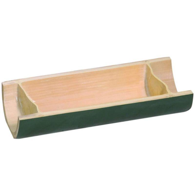 85%OFF!】山下工芸(Yamasita craft) 和食料理に合う天然節の竹盛器 幅25×奥行11×高さ5.5cm 青塗半割皿(一人用) 28417 食器、グラス、カトラリー 山下工芸(Yamasita craft) 日本製 青竹丸チョコ 平 大 18030900