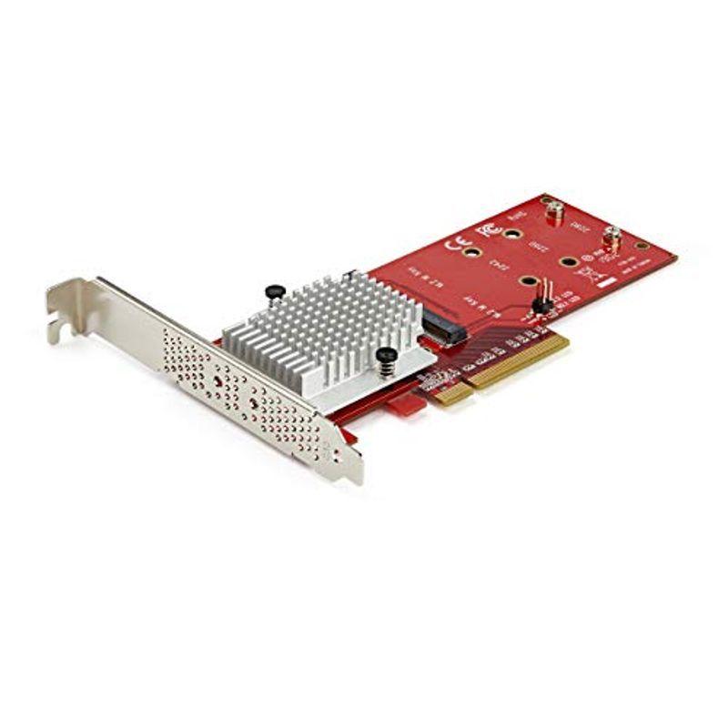 StarTech.com PCIe x8接続デュアルM.2スロット増設変換カード PCIe NVMe SSDとPCIe AHCI M.2 S