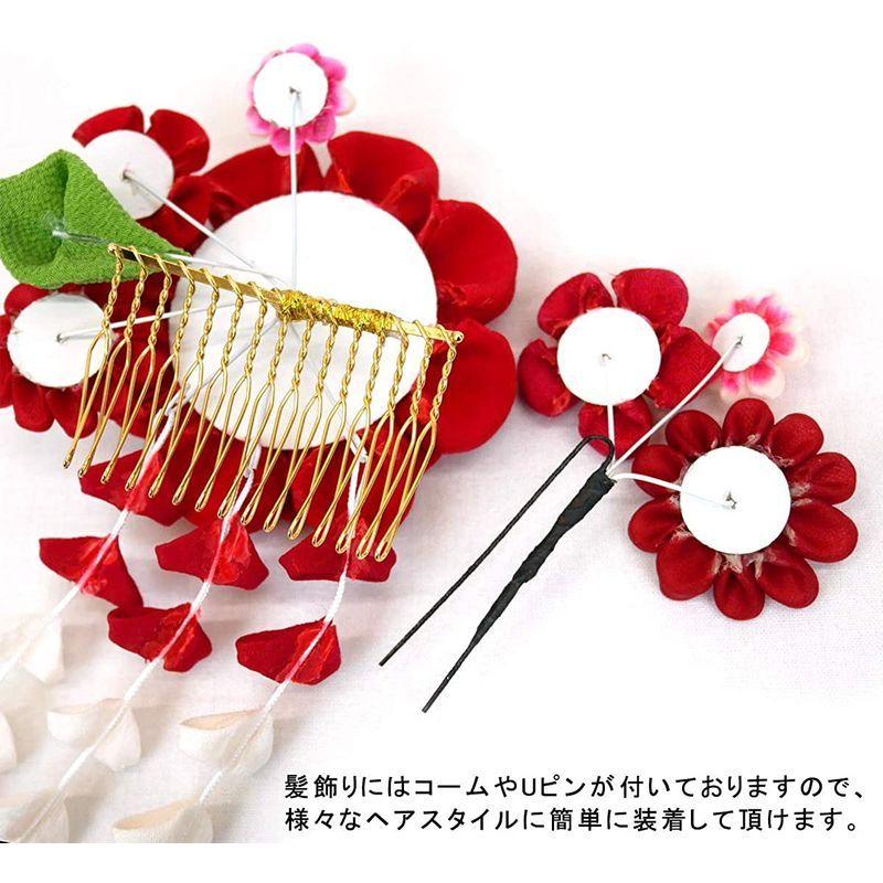 プレゼントを選ぼう 髪飾り つまみ細工 かんざし 2点セット レッド 赤 フラワー 花飾り ちりめん Kk 033 成人式 振袖 浴衣 卒業式 結婚式 Ericamoreira Com Br