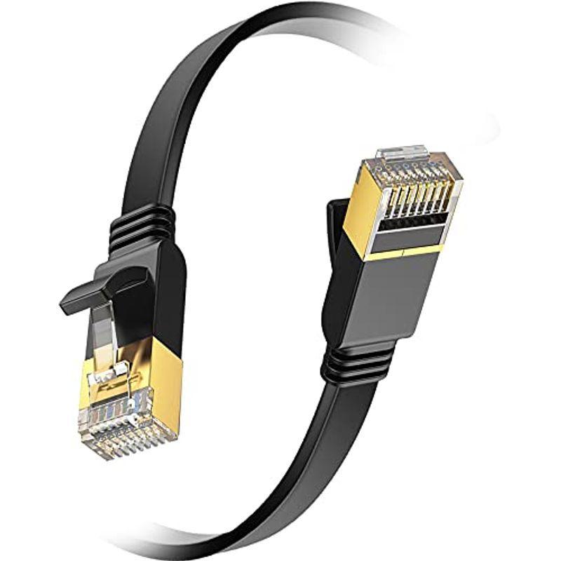 正規店仕入れの HiiPeak 1m CAT8 LANケーブル フラット カテゴリー8