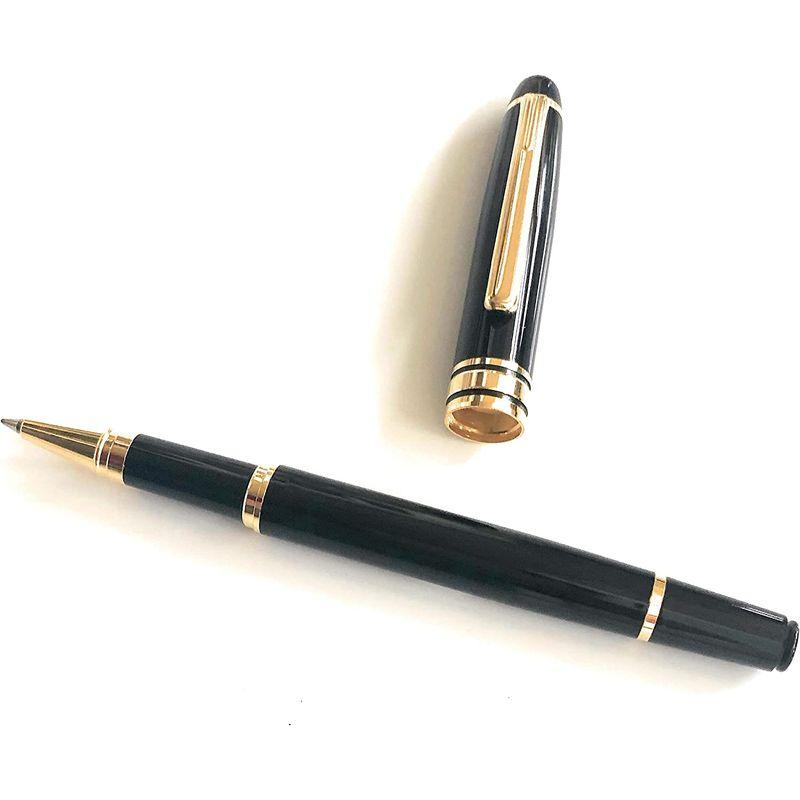 メイルオーダー高級メタルブラックローラーペン ボールペン メンズ エグゼクティブビジネスペン 筆記用具