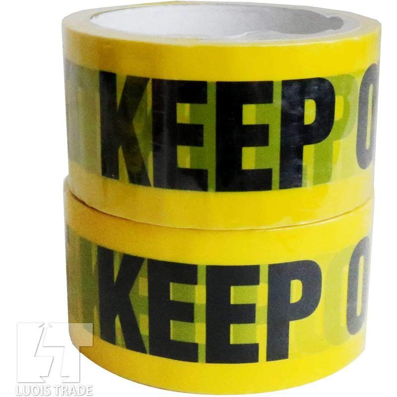 最大52％オフ！最大52％オフ！パッキングテープ バリケード テープ (KEEP OUT) 幅4.7cmＸ長さ25m 2巻セット フィルムテープ  ライン用テープ 梱包 表示 梱包、テープ