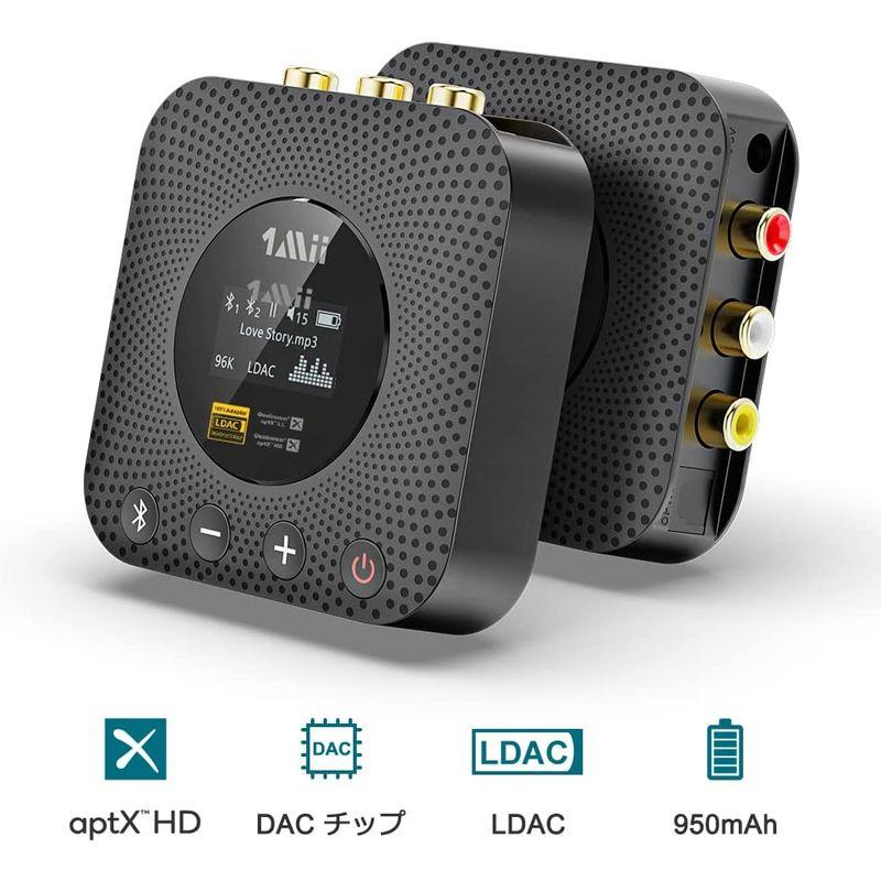 1Mii　Bluetooth　レシーバー　対応、　APTX　HD　LDAC　APTX　オーディオ　ブルートゥー　低遅延　LL　AAC
