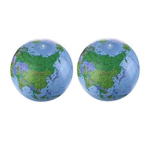 ビーチボール地球儀 2 個セット 世界地図 知力育て お洒落なおもちゃ 英語併記付きの地球風船 バルーン グローブボール 空気入れのおもちゃ B5mpenp8tj その他バレーボール用品 Editorialdismes Com