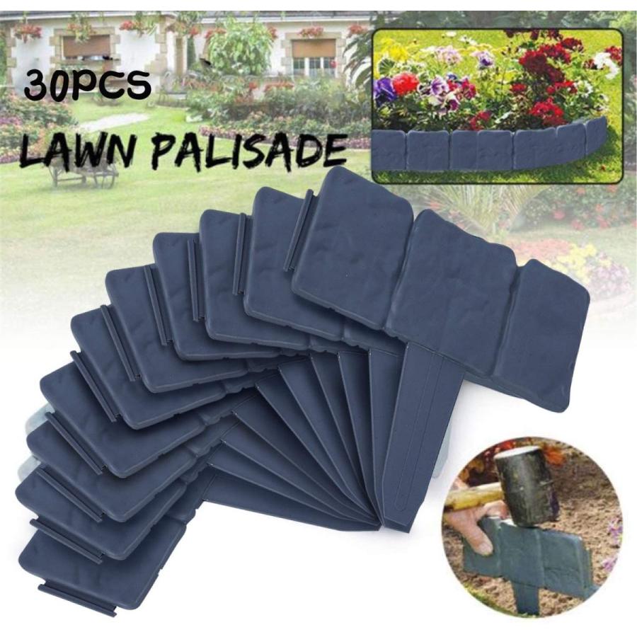 Ybaymy 花壇の柵 フェンス ガーデン 垣 30枚 プラスチック フェンス ガーデニング レンガ ガーデンエッジ 柵 庭のフェンス 園芸 レンガブロック Sneakerguide Gauchezco Com