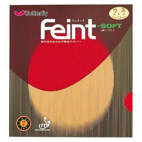 1093円 限定価格セール バタフライ Butterfly 卓球用ソフトラバー フェイントソフト レッド 薄