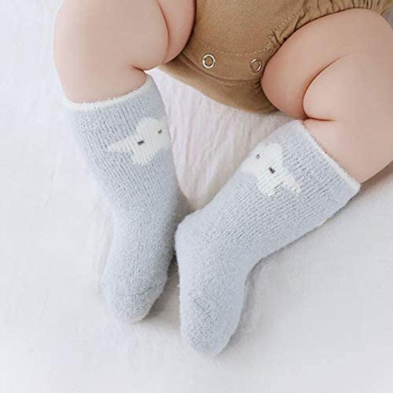 在庫有 ベビー服 シューズ Paipaiwa 3足セット ベビー キッズ 赤ちゃん ソックス 子供 靴下 滑り止め付き ふわふわ もこもこ 防寒 ルーム靴下 冬 厚手 Www Threeriversofs Com
