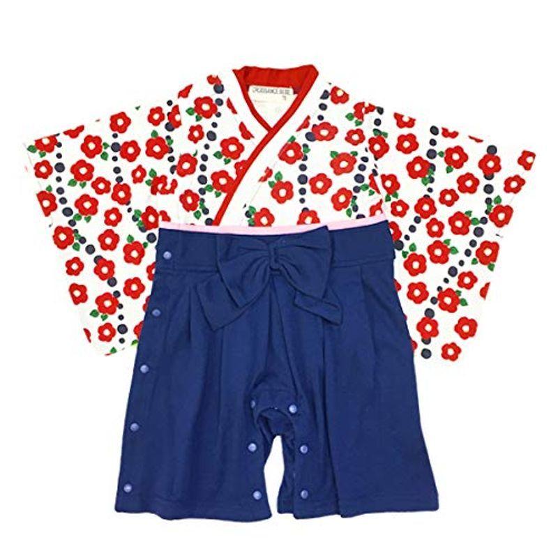 袴 ロンパース 女の子 椿 男の子 70 80 90 ベビー フォーマル 正月 和服 赤 ピンク 黒 お宮参り メール便 椿ネイビー 80c ウイングうどん 通販 Yahoo ショッピング