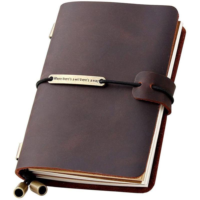 Refillable Handmade Traveler's Notebook, Leather Travel Journal Notebo｜wing-udon｜07