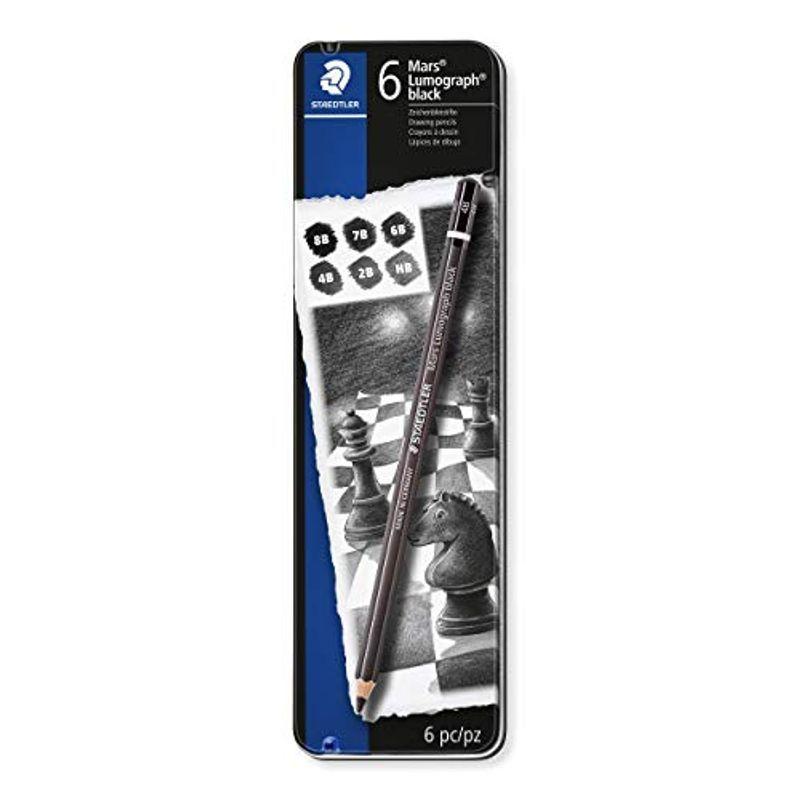 ステッドラー 鉛筆 8b 7b 6b 代引不可 4b 2b Hb ブラック デッサン マルス カーボン芯 ルモグラフ 6硬度セット 100b 描画用