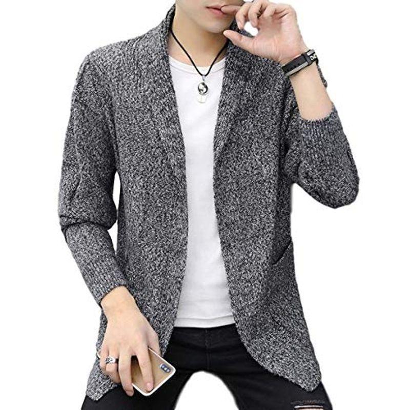 ベンケ カーディガン ニット メンズ 格子柄 シンプル ストリート アウター ボタン オフィス 秋 スリム フォーマル 厚手 黒 新作アイテム毎日更新