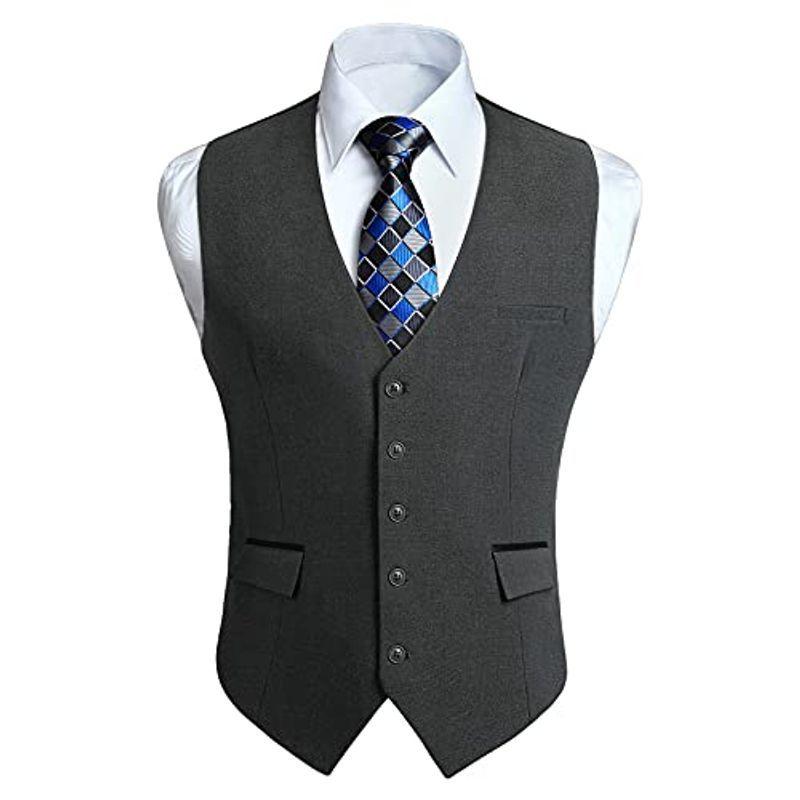 Enlision ダークグレー スーツ ベスト メンズ ビジネス ジレベスト 結婚式 ｖネック 2ポケット 尾錠 カジュアル 紳士 礼服 お ウイングうどん 通販 Yahoo ショッピング