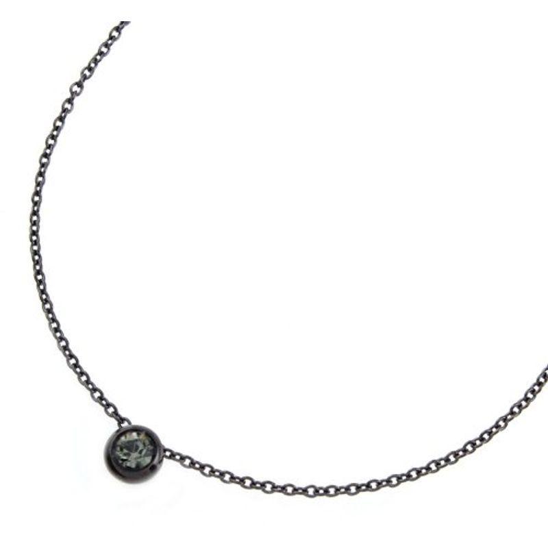 ジュエリーショップエム 1粒 スワロフスキー ネックレス レディース メンズ ペア ブラック ブラックダイヤ N3230 ウイングうどん 通販 Yahoo ショッピング