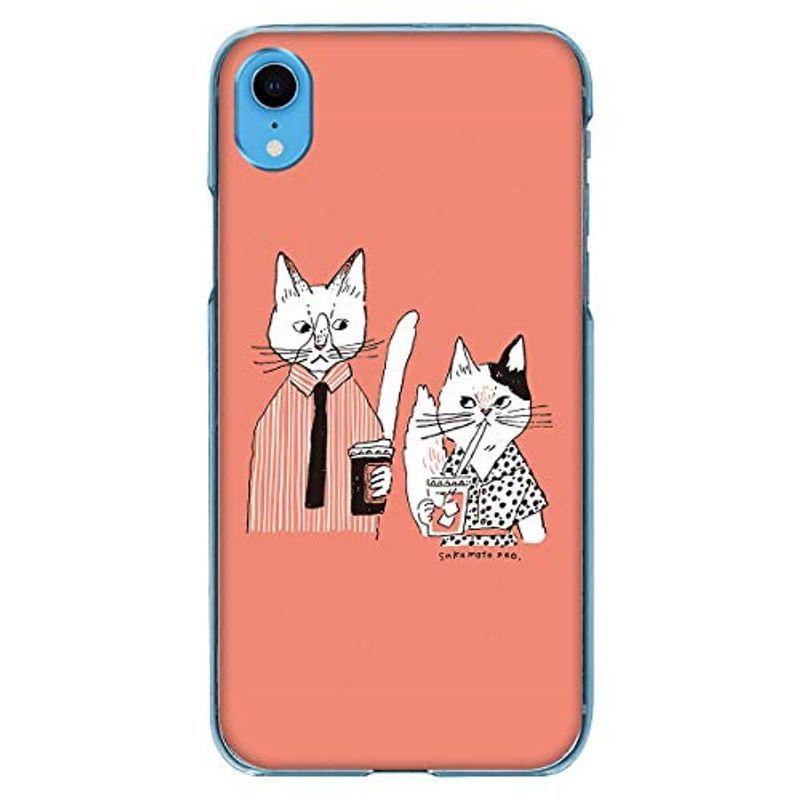Iphonexr Iphone10r スマホケース ネコ 父子 柄 ハードクリアケース 在庫あり