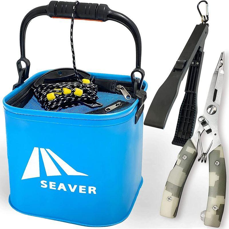 送料無料 バケツ 水汲み 釣り Seaver シーバー バッカン フィッシュグリップ 選べるセット カラープライヤー 22cm リールケース Www Theopengate Org Il