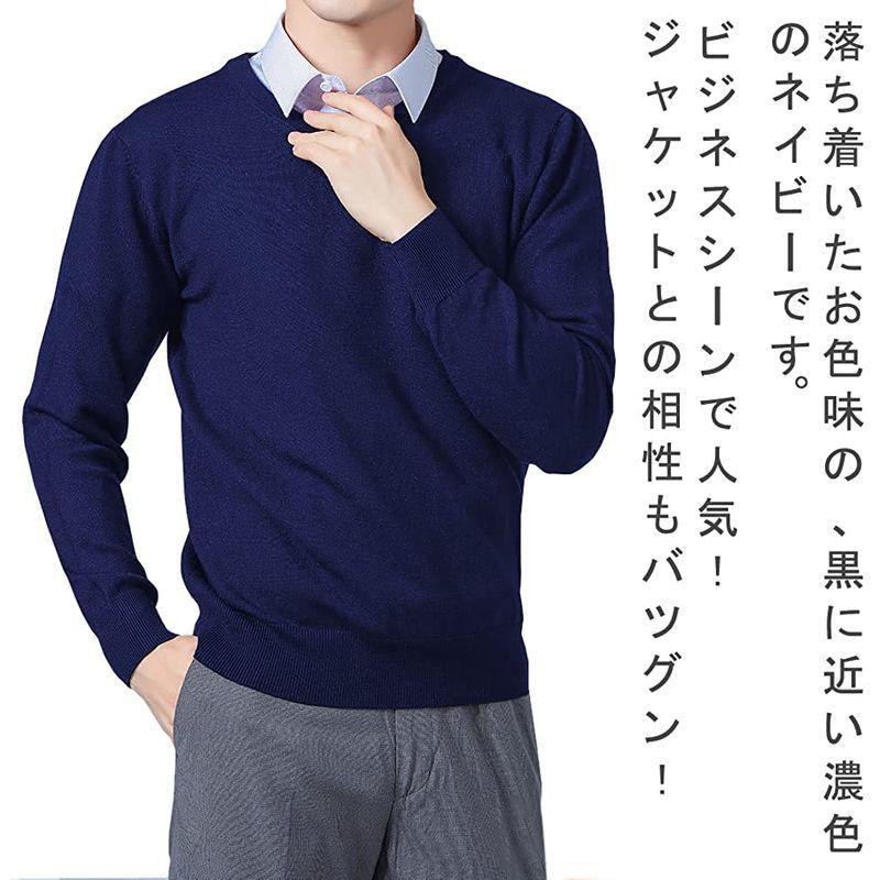 定価 セーター メンズ Vネック ビジネス おしゃれ 秋冬服 ニット インナーシャツ 厚手 長袖 春 無地 防寒 大きいサイズ Dfbmetodika Lt