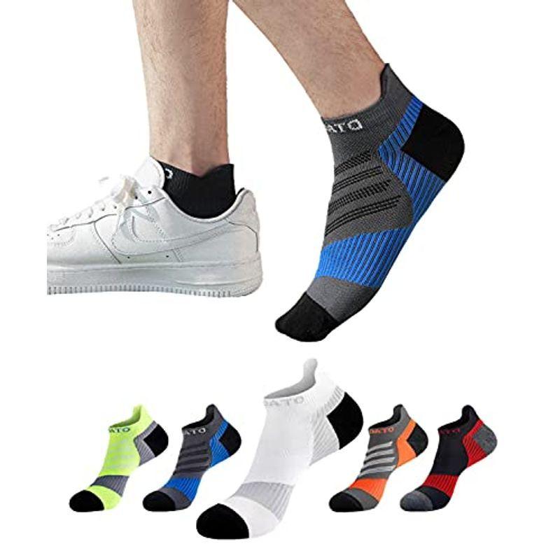メンズ スポーツソックス くるぶし 靴下 5足組 ショートソックス ランニング スニーカー バスケットボール トレーニング アウトドア 滑り お礼や感謝伝えるプチギフト