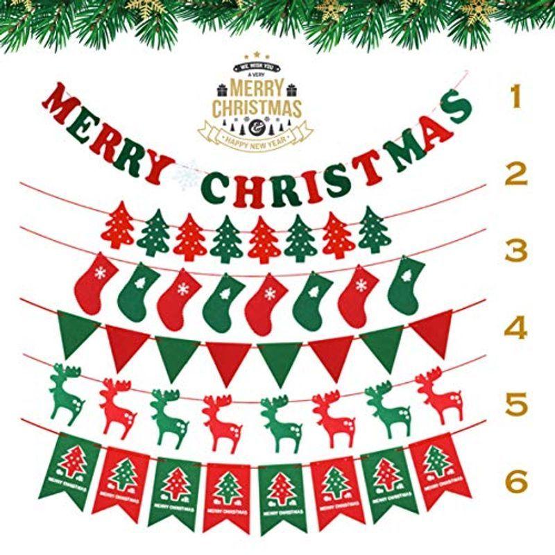 6種類セットクリスマス 飾り ガーランド 人気 装飾 クリスマス飾り 飾り付け 壁飾り 格安販売中