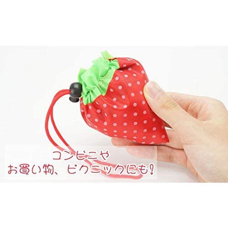 ネット限定 バッグ Prendre エコバッグ 折りたたみ イチゴ 苺 サブバッグ かわいい レジカゴ ナイロン 子供 ショッピングバッグ おしゃれ 収納 軽量 Www Threeriversofs Com