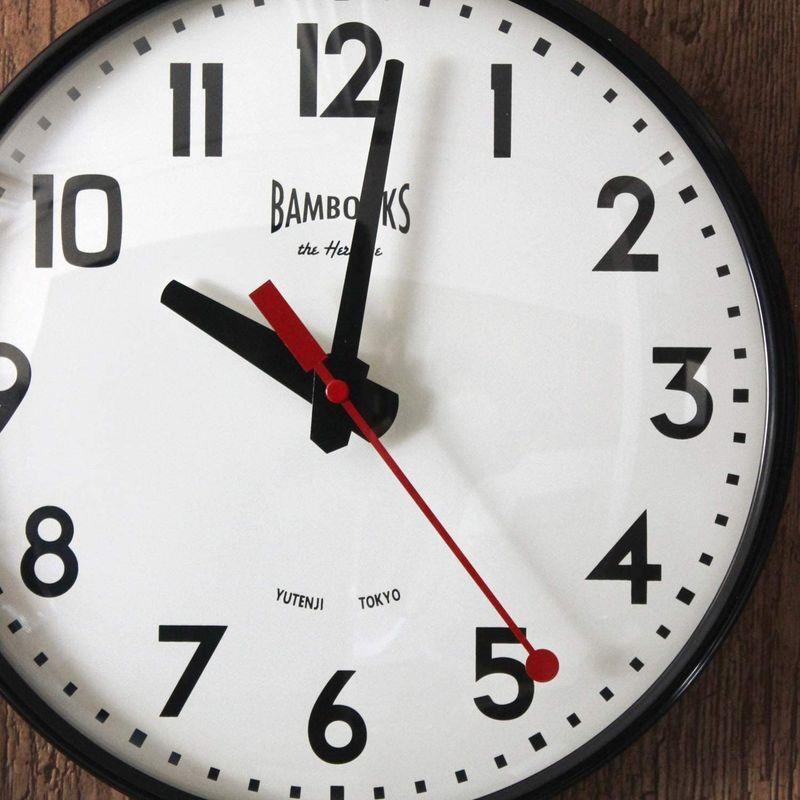 BAMBOOKS 掛け時計 直径24cm ブラック | hornnes.no