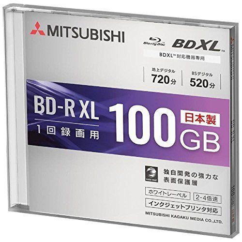 三菱化学メディア 4倍速対応BD-R XL 1枚パック 100GB ホワイトプリンタブル VBR520YP1D1
