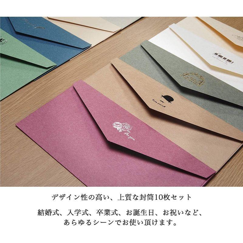 返品交換不可 シンプル かわいい おしゃれ レターセット 封シール付き セット 10枚 Goodsland アンティーク B A5 洋形5号 封筒 封筒 Www We Job Com