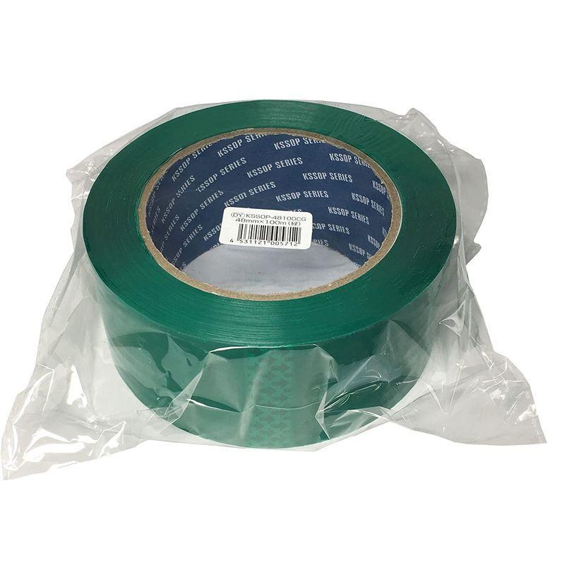 ウイングワカSEIWA カラーOPPテープ 48mm×100m巻（緑）50巻入 梱包