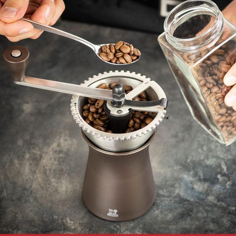 プジョー コーヒーミル 手挽き 粗さ調節 43段階 クロノス PEUGEOT 35853 コーヒーミル 手挽き 粗さ調節 43段階 クロノス PEUGEOT サイズ 約 樹脂