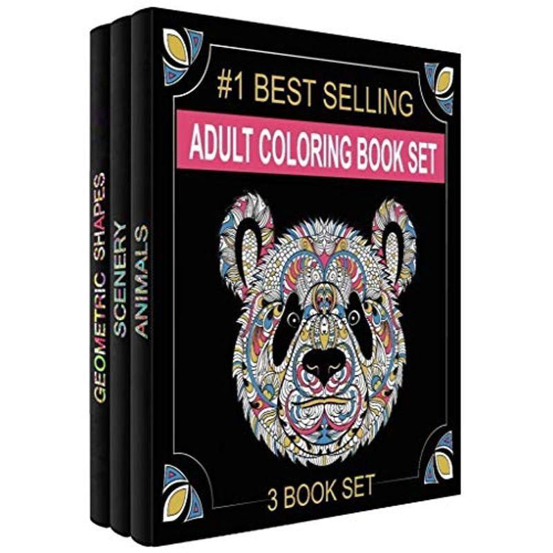 Creatively Calm Studios (クリエイティブリー カーム スタジオ) 大人用塗り絵セット - 大人用塗り絵ブック3冊 -