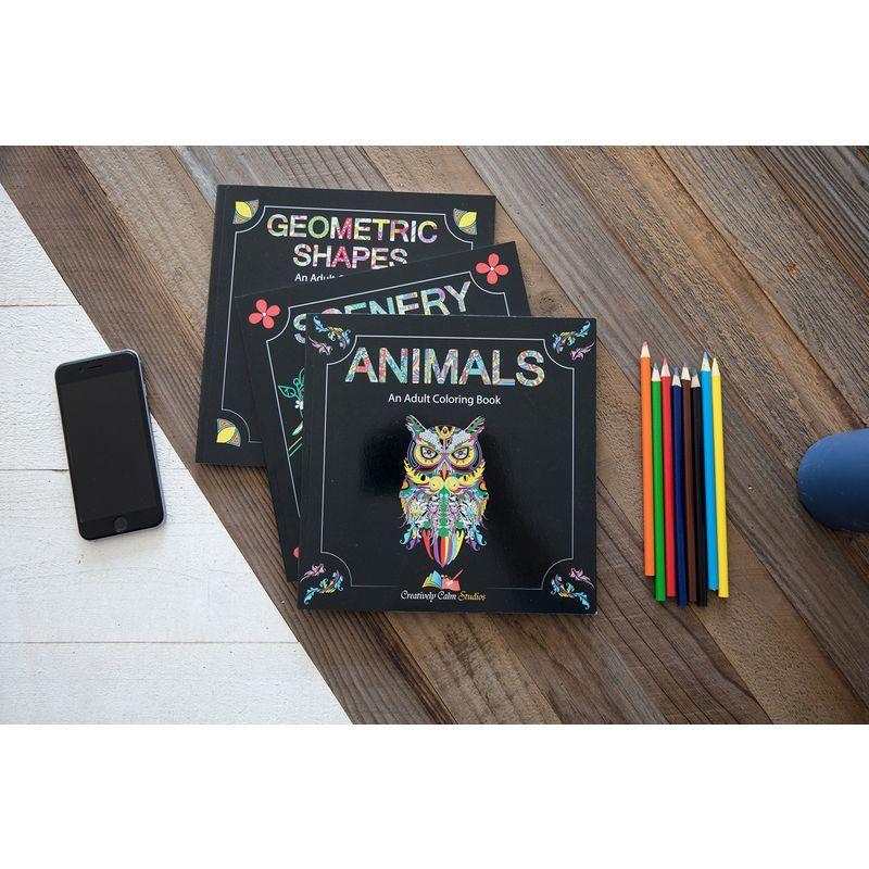 Creatively Calm Studios (クリエイティブリー カーム スタジオ) 大人用塗り絵セット - 大人用塗り絵ブック3冊 - Calm Studios クリエイティブリー カーム スタジオ 大人用塗り絵セット 大人用塗り絵ブック3冊