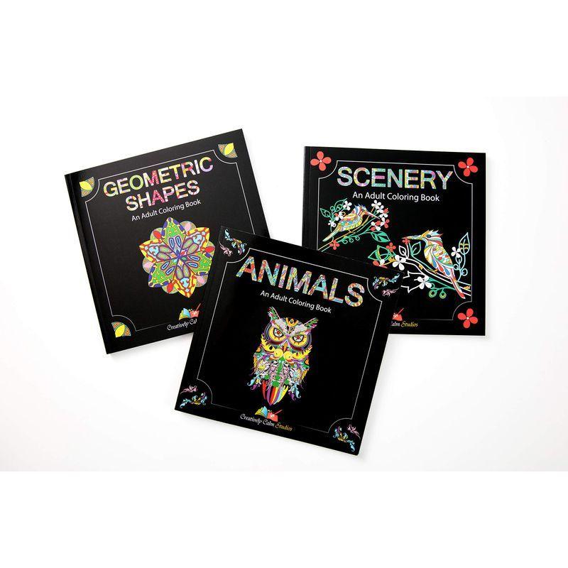 Creatively Calm Studios (クリエイティブリー カーム スタジオ) 大人用塗り絵セット - 大人用塗り絵ブック3冊 - Calm Studios クリエイティブリー カーム スタジオ 大人用塗り絵セット 大人用塗り絵ブック3冊