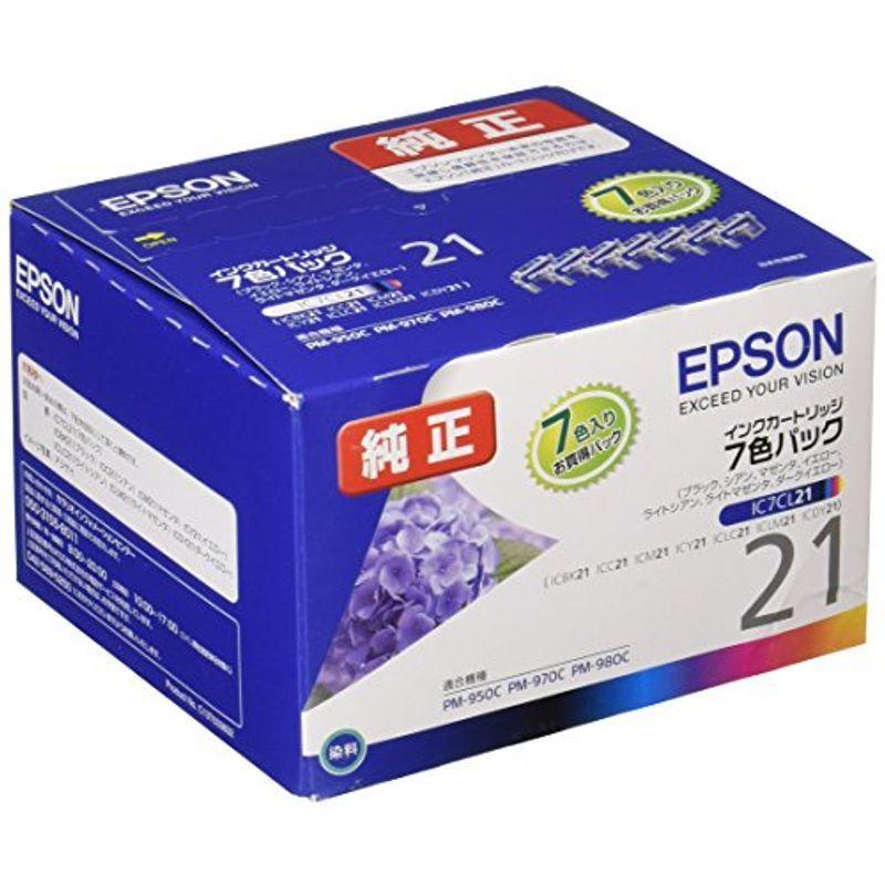 EPSON　IC7CL21　インクカートリッジ(PM-950C用7色パック)